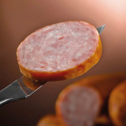 Saucisson à l'ail courbé fumé boyau naturel - 700g