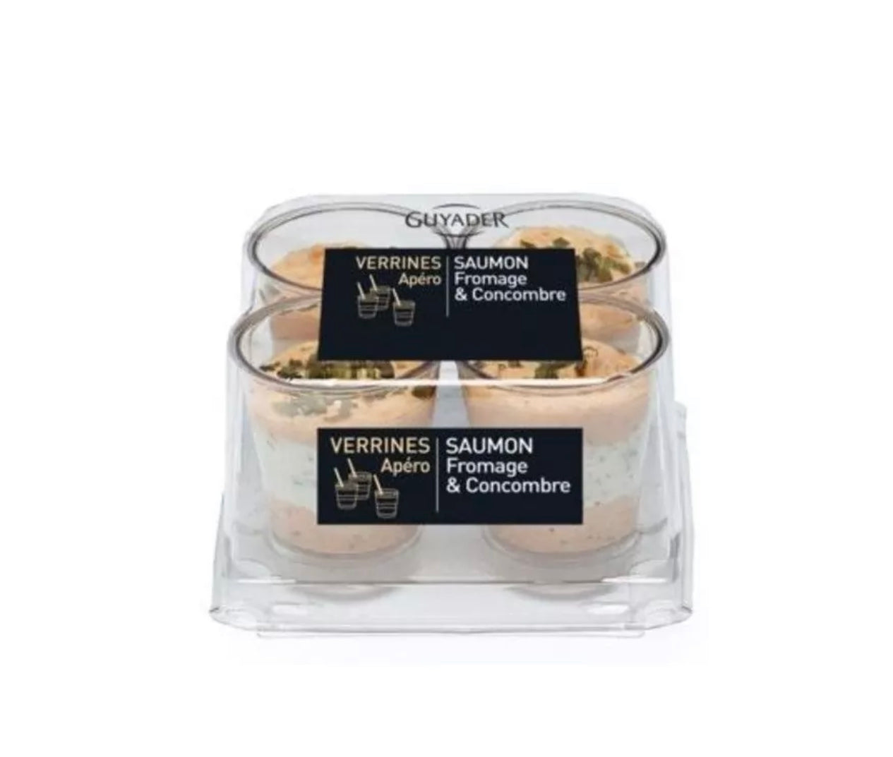 Salmon, cream cheese and cucumber verrine (6 x 40g)