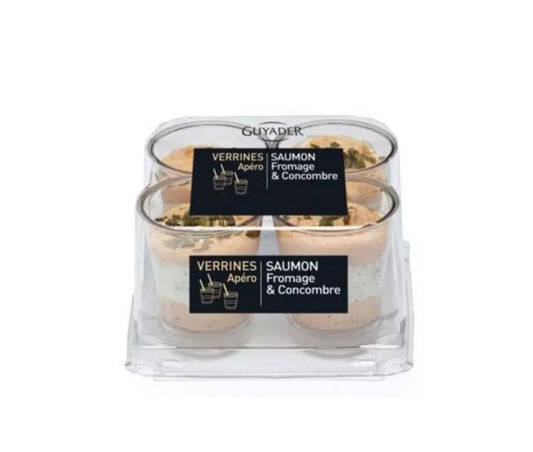 Salmon, cream cheese and cucumber verrine (6 x 40g)