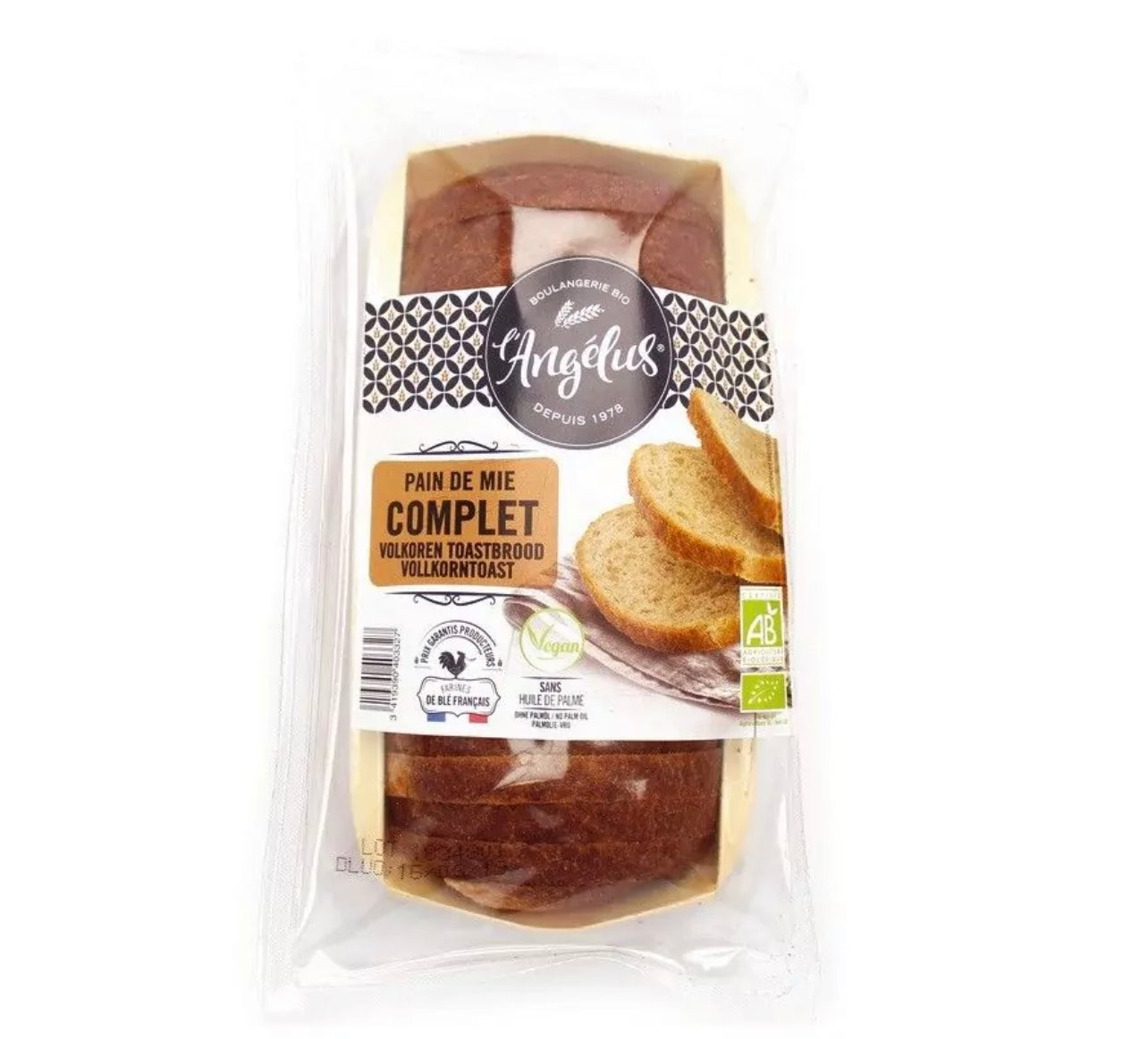 Pain de mie complet tranché BIO - 350g