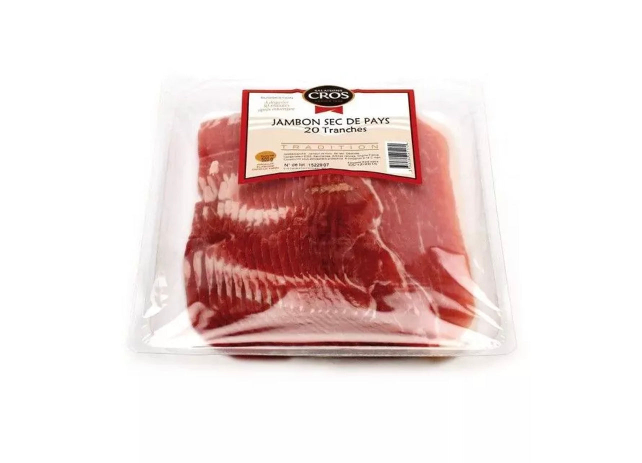 Jambon sec de pays 20 tranches - 500g