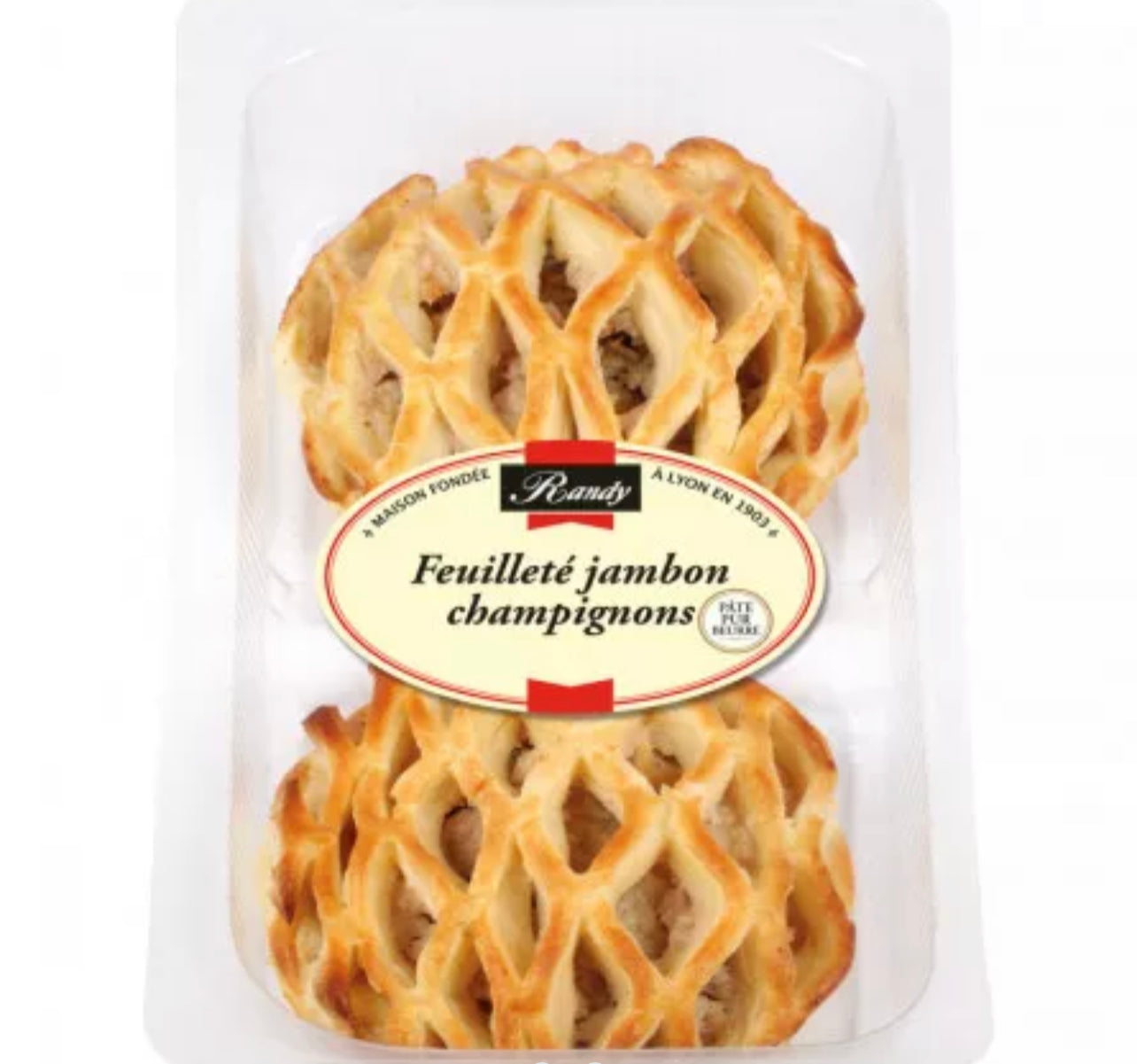 Ham and mushroom puff pastry 2x140g