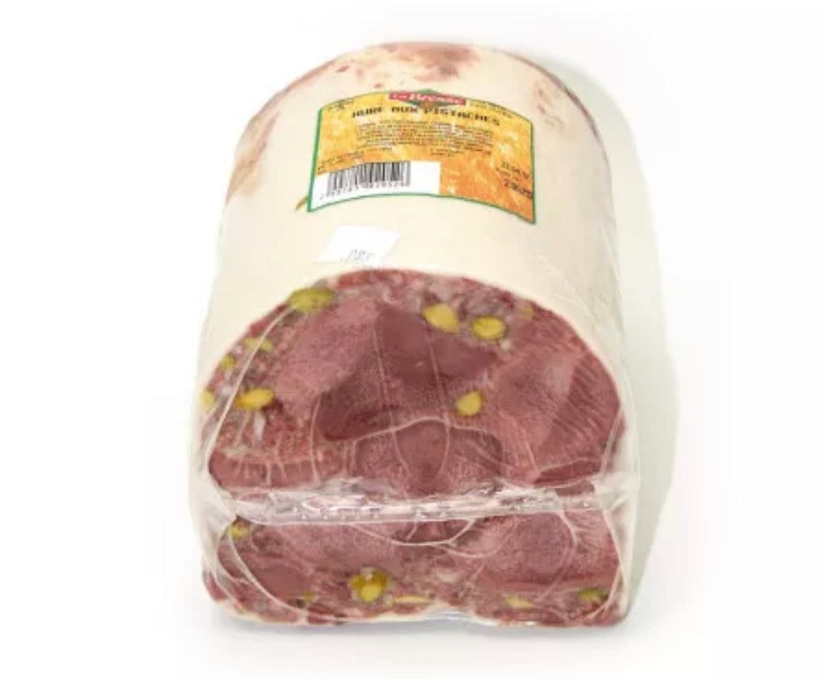 Presskopf vom Schwein mit Pistazien, in Bouillon gegart, ca. 2,5 kg