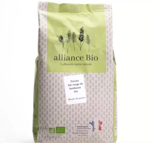 Semi-complete "Rouge de Bordeaux" wheat flour T80 ORGANIC - 1kg