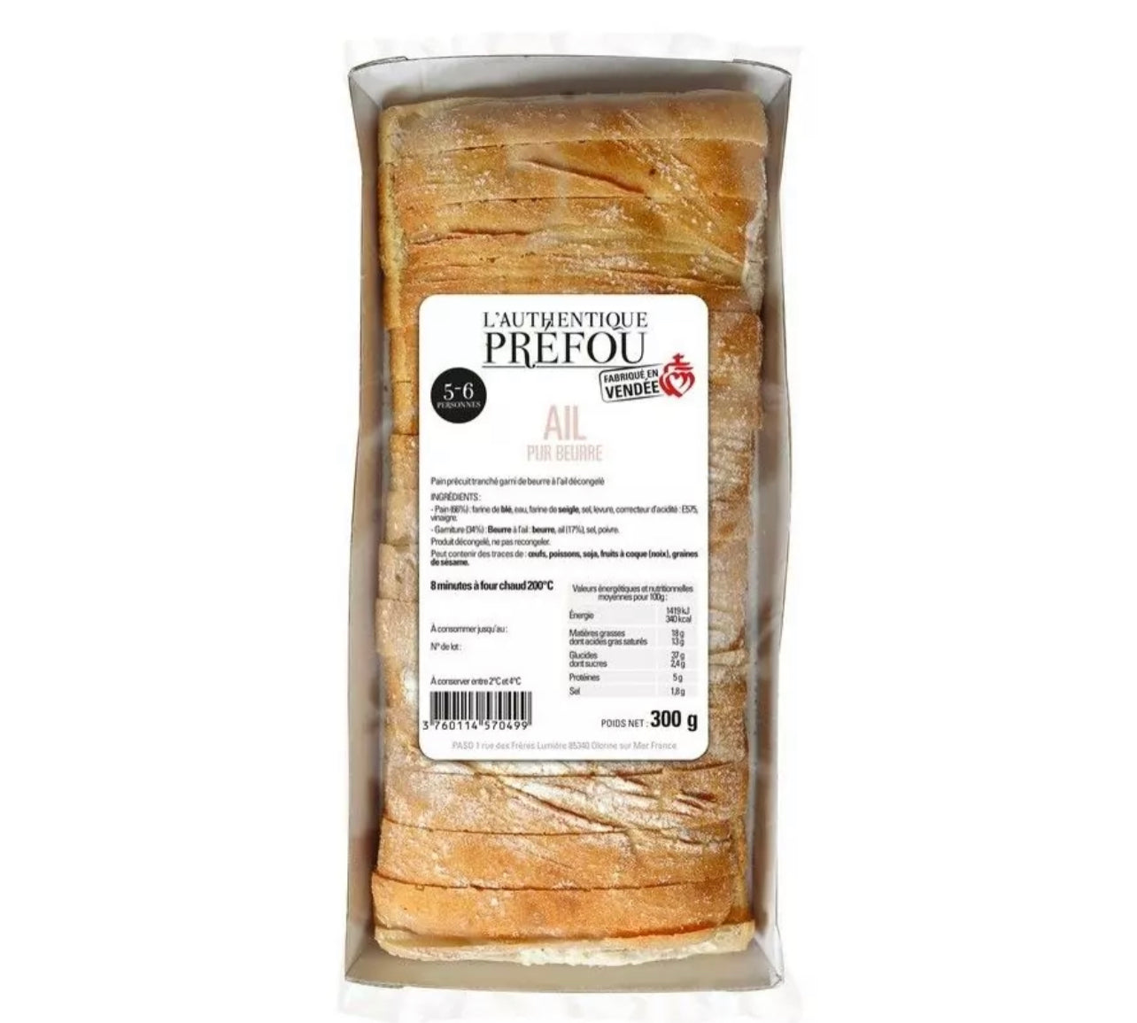 Mantequilla pura de ajo prefou - 300g