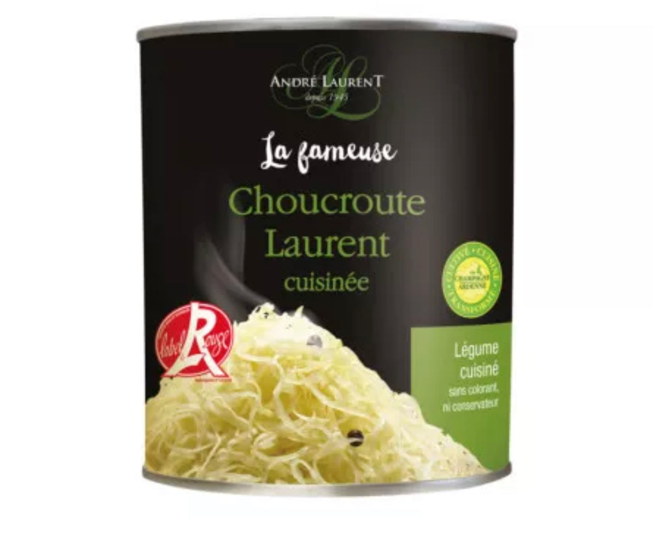 Cooked sauerkraut - Label Rouge - 810g