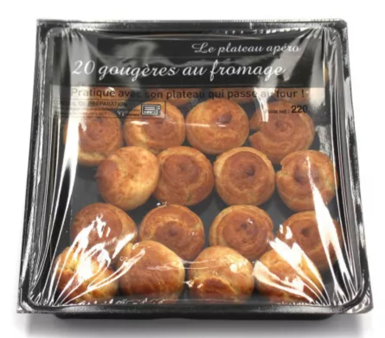 Gougères au fromage sur plateau x20 - 220g