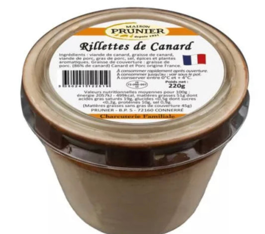 Entenrillettes Maison Prunier – Grauer Topf 220 g