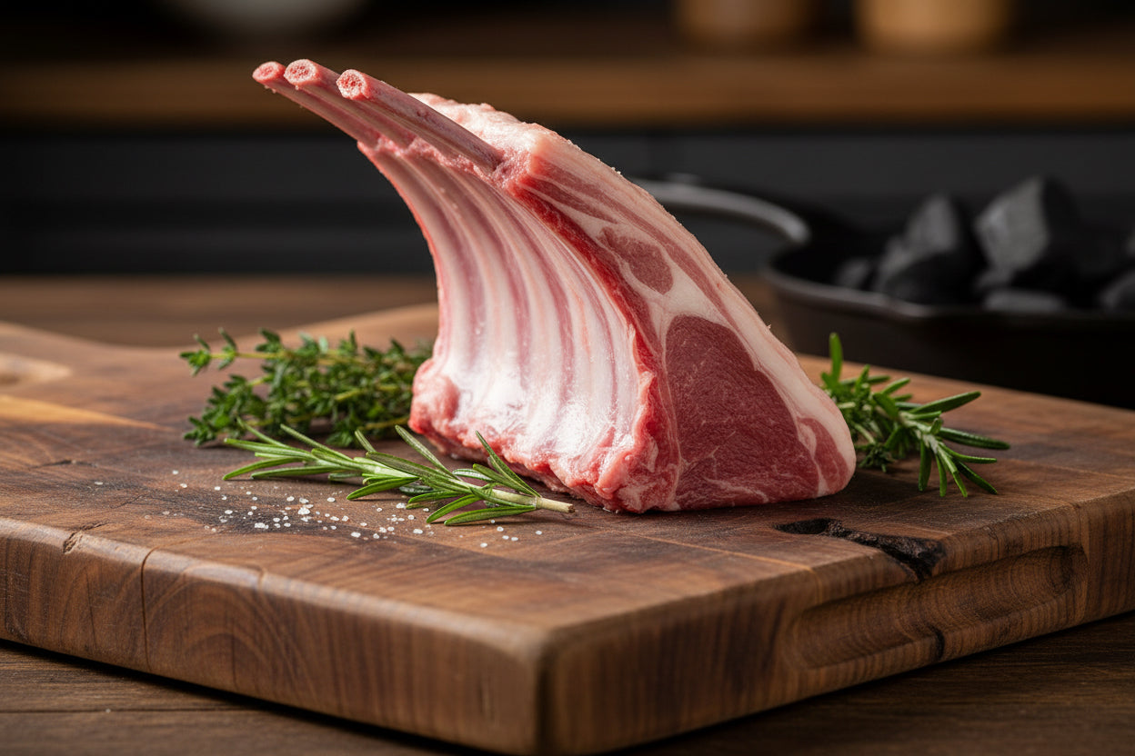 Carré de cordero francés 3 costillas ±500g