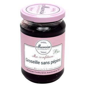 Mermelada de grosella sin semillas ecológica MUROISE®, tarro de 350 g