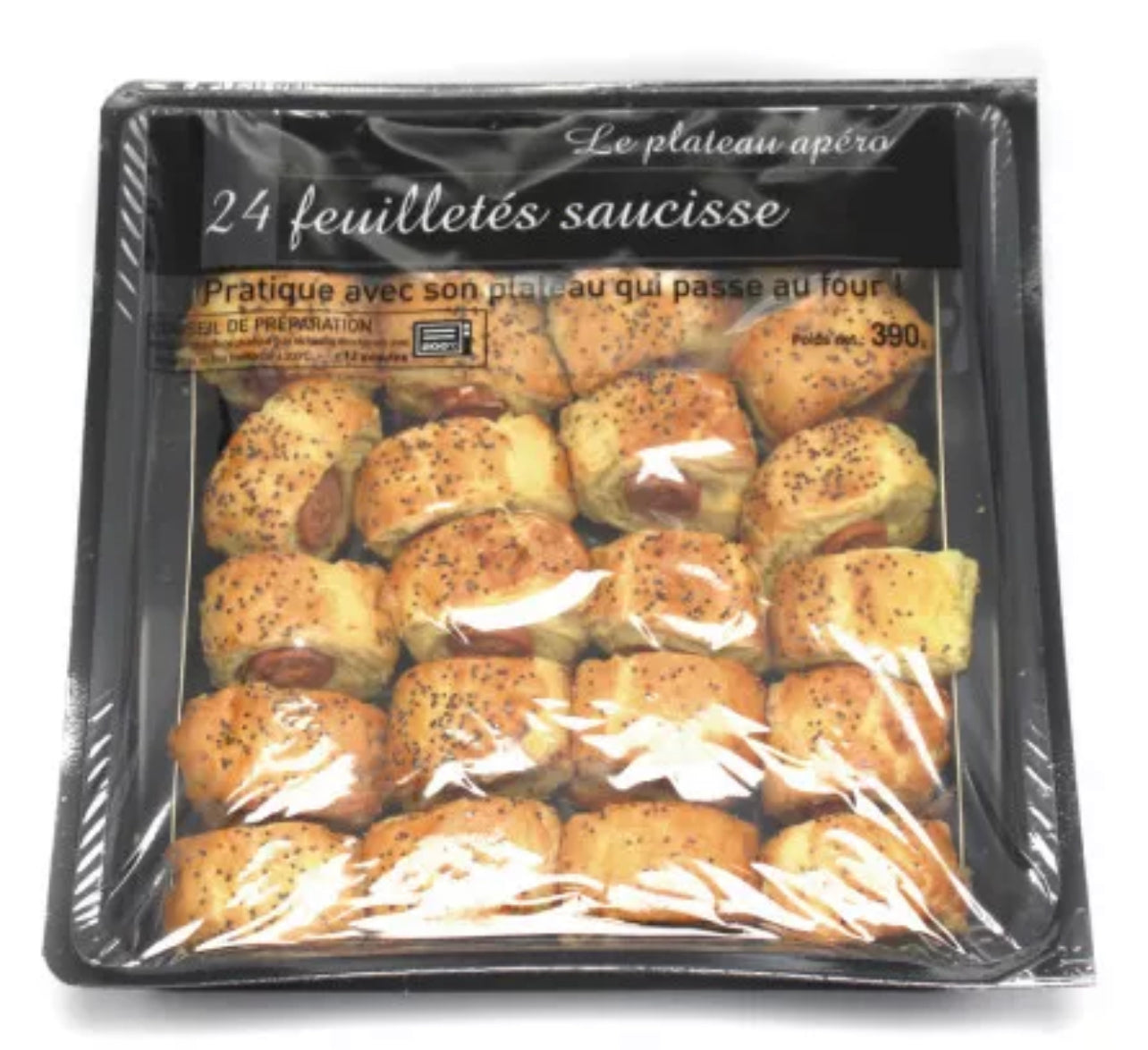 Saucisses feuilletées sur plateau x24 - 390g