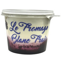 Fresh farm cheese on a bed of blueberries 450g