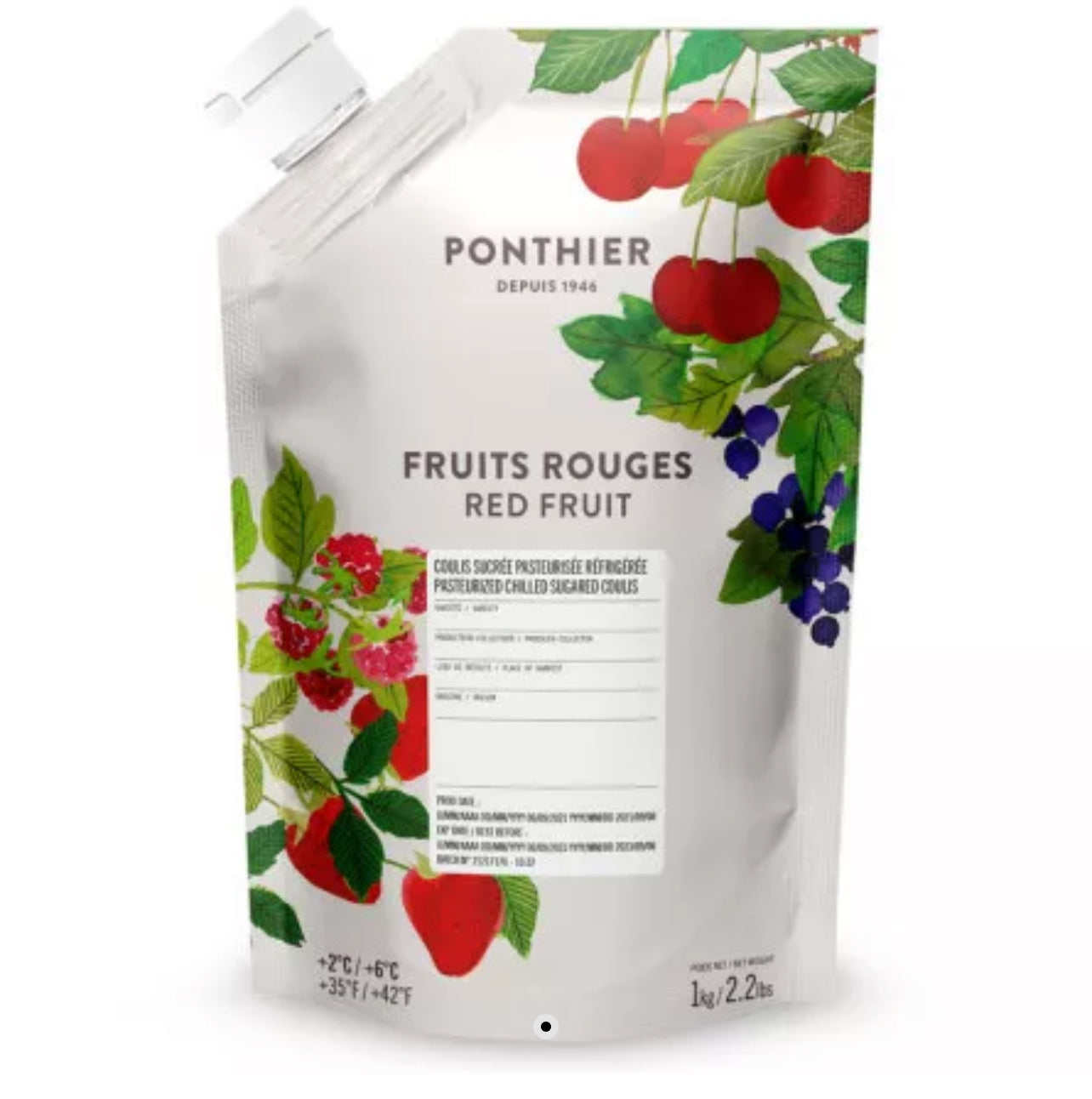 Coulis de fruits rouges frais Ponthier - 1kg