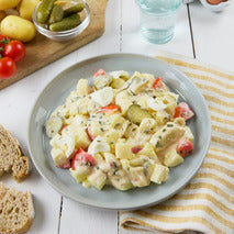 Salade piémontaise nature sans jambon oeufs durs entiers tomates cornichons 1,5kg