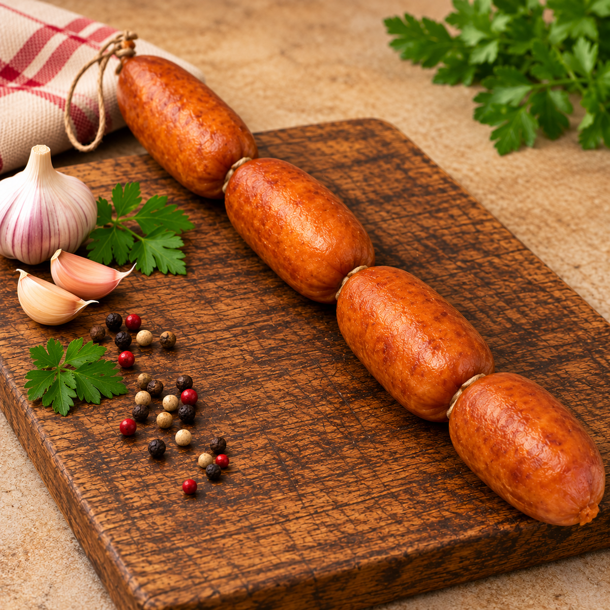 Saucissons à l’ail à l’ancienne fumés Jean Brient – Porc français – 4 × 250 g