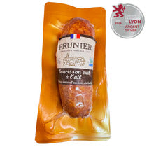 Saucisson à l'ail droit fumé boyau naturel 220g