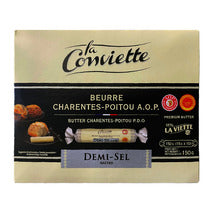 Semi-salted butter AOP Charentes-Poitou papillote La Conviette refills 15x10g