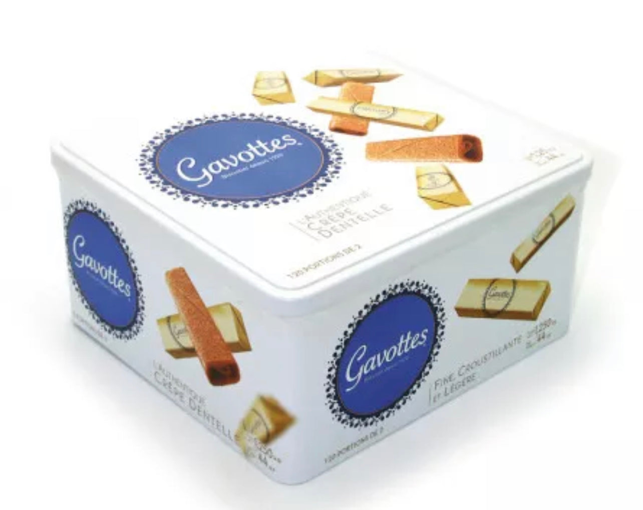 Gavotas empaquetadas por pares - caja metálica x120 - 1,25kg