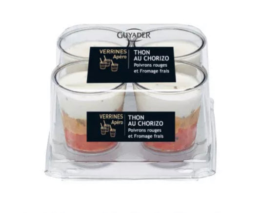 Verrine atun chorizo pimiento queso fresco 4x40g