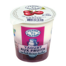 Farmhouse yogurt made with whole milk and cherry flavor - 180g
