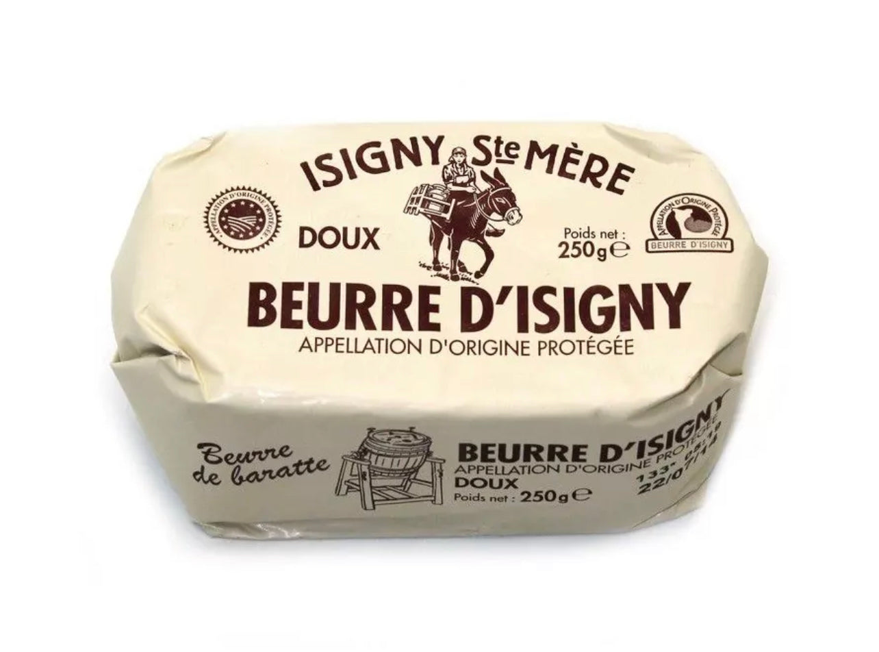Beurre d'Isigny AOP doux baratte - 250g