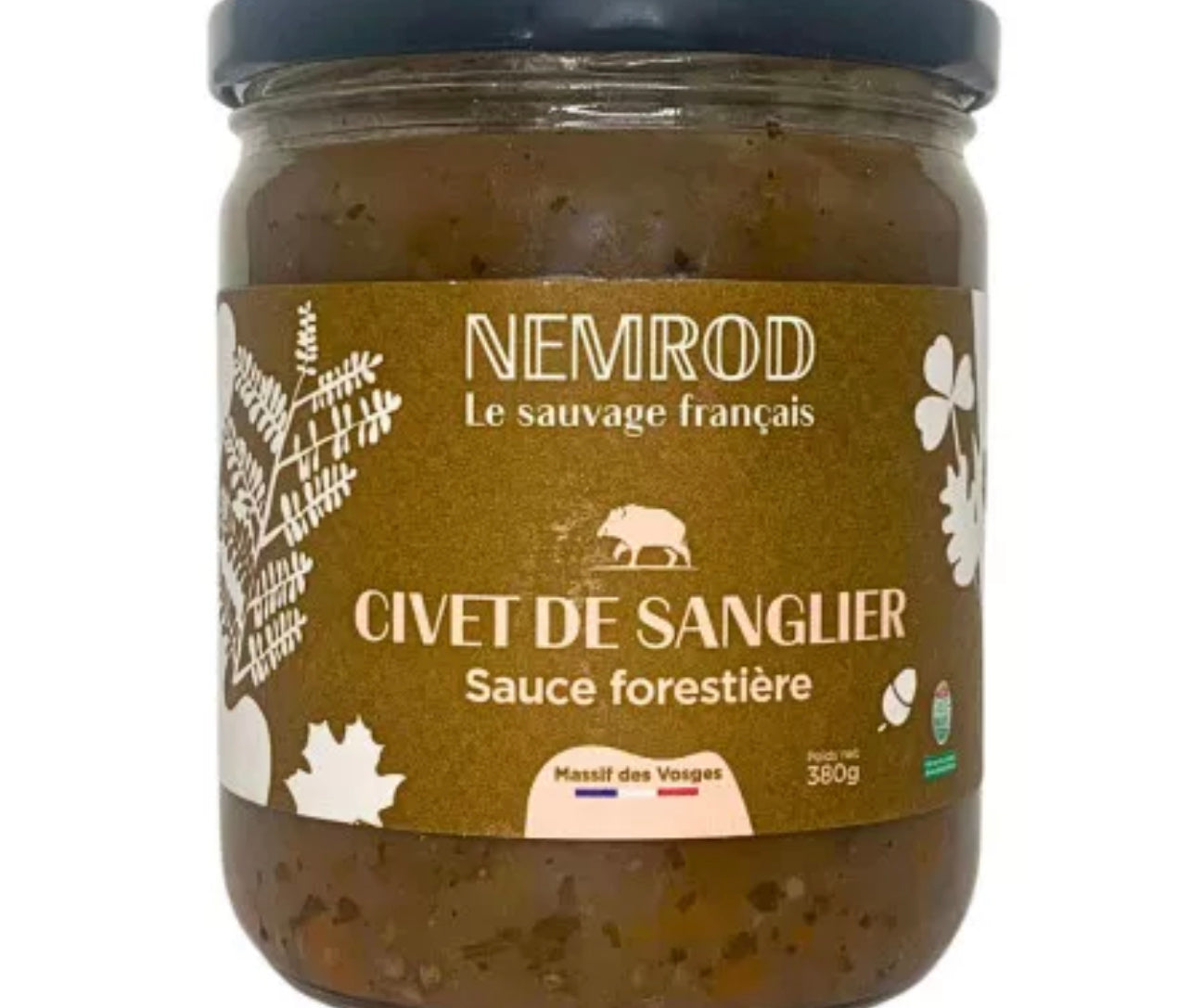 Civet de Sanglier sauvage sauce forestière - 380g