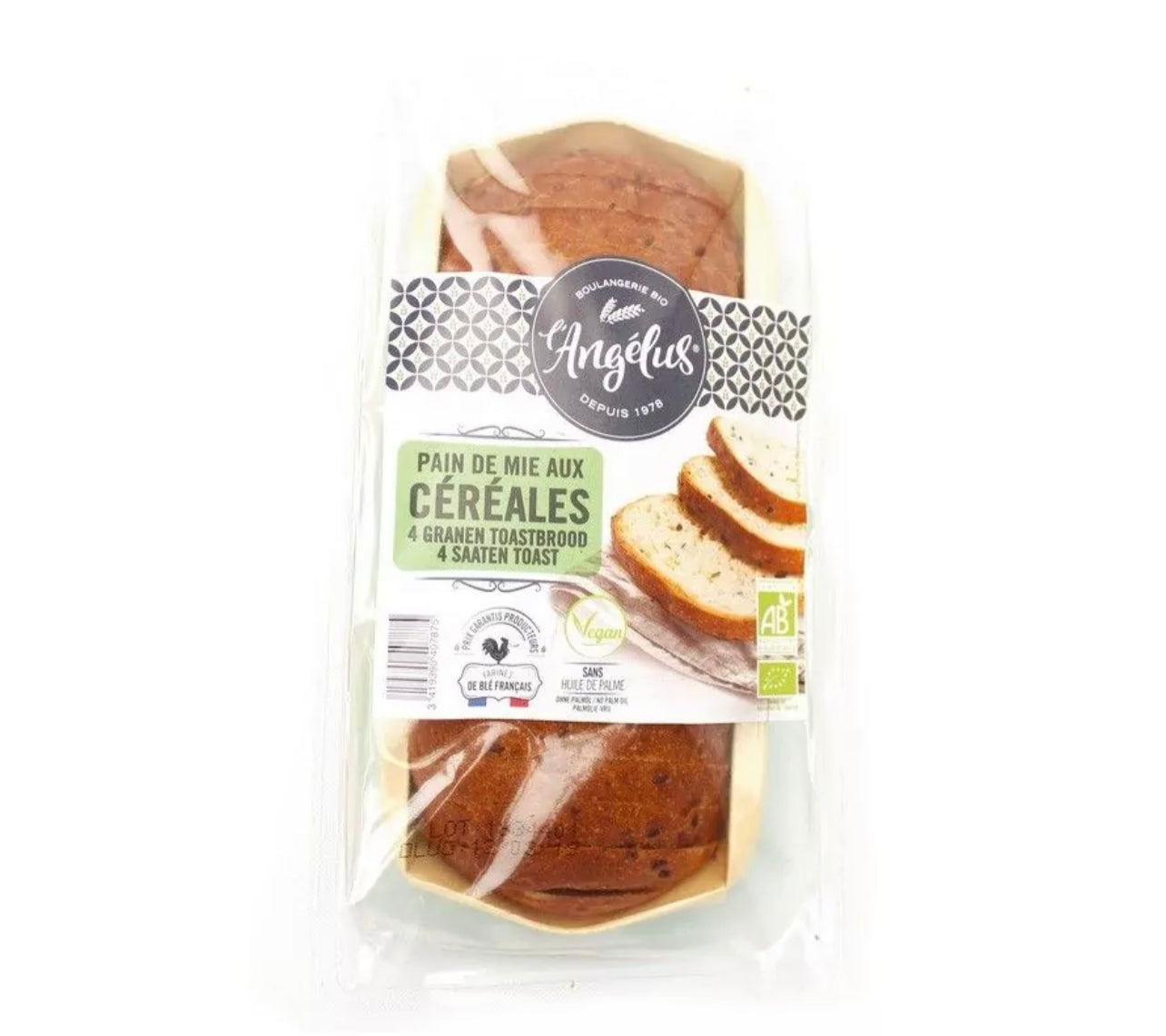 Pain de mie aux céréales BIO tranché - 350g