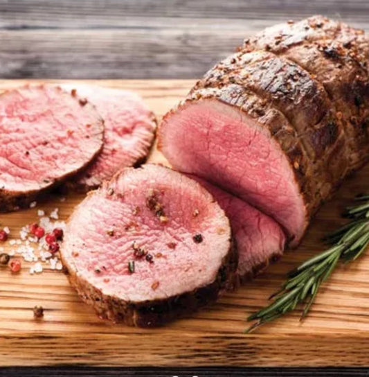 Roast beef cooked at low temperature ±2kg