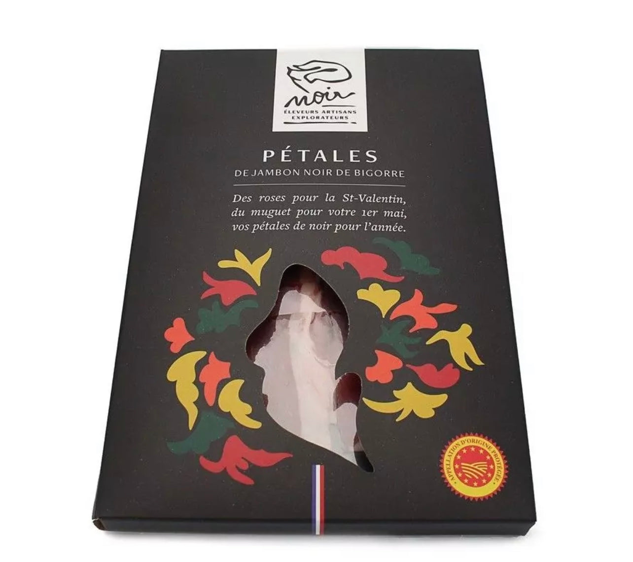 Dried black pork ham from Bigorre AOP petals - 80g