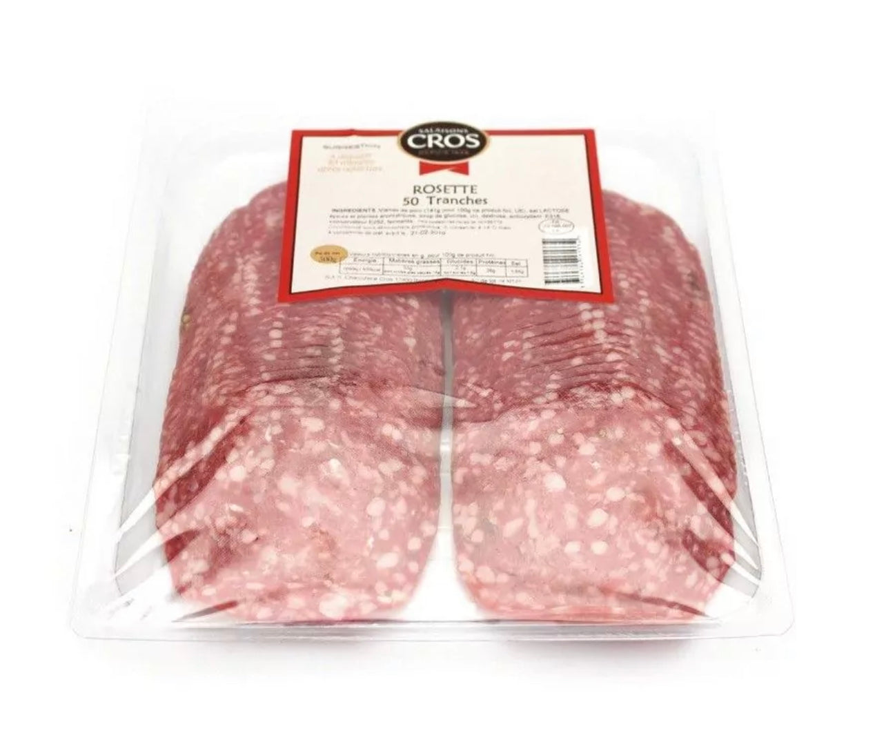 Pure pork rosette 50 slices - 500g