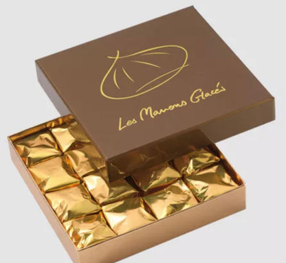 Whole candied chestnuts wrapped in gold x16 - 320g