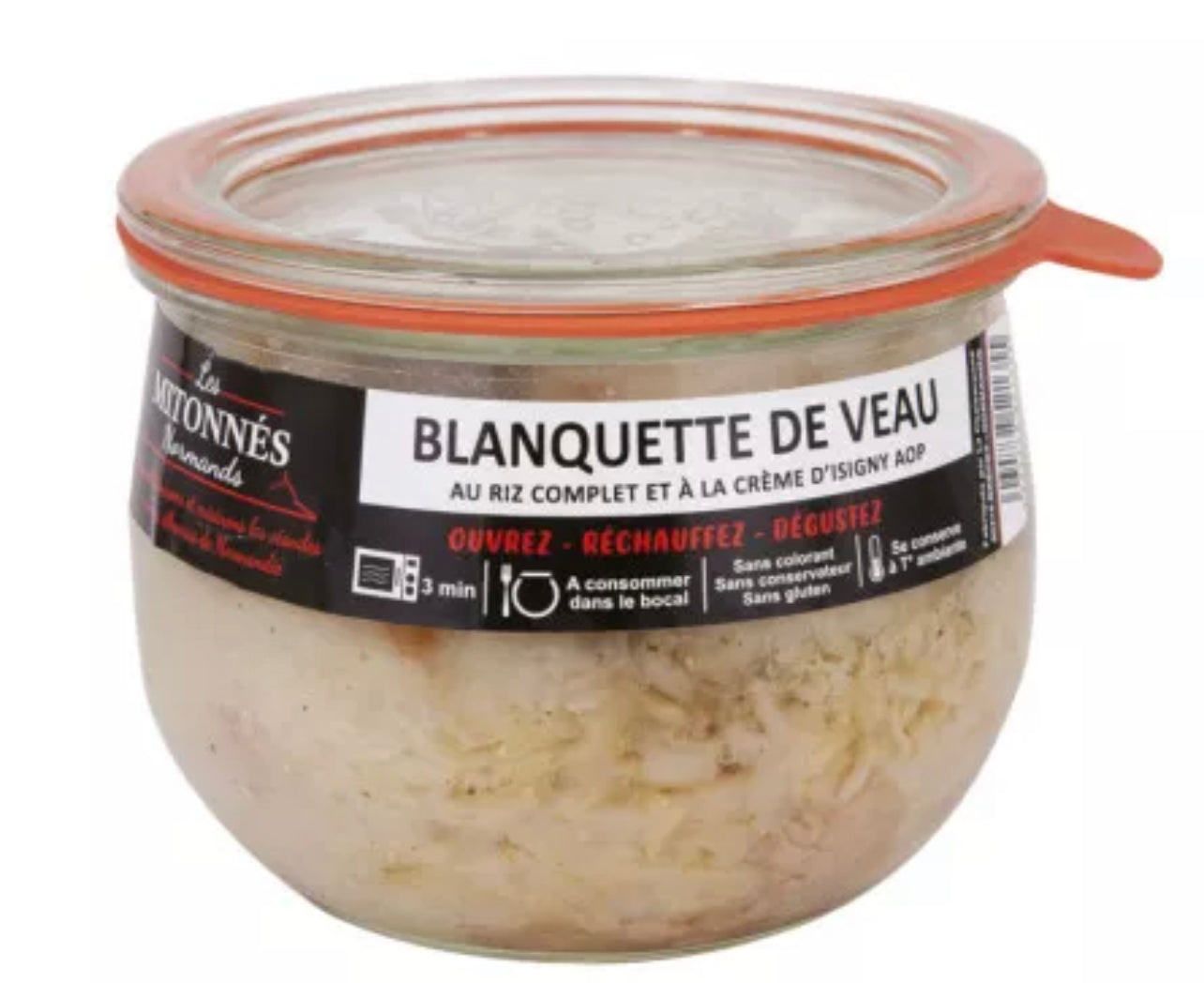 Blanquette de veau normand au riz complet et crème d'Isigny AOP - 375g