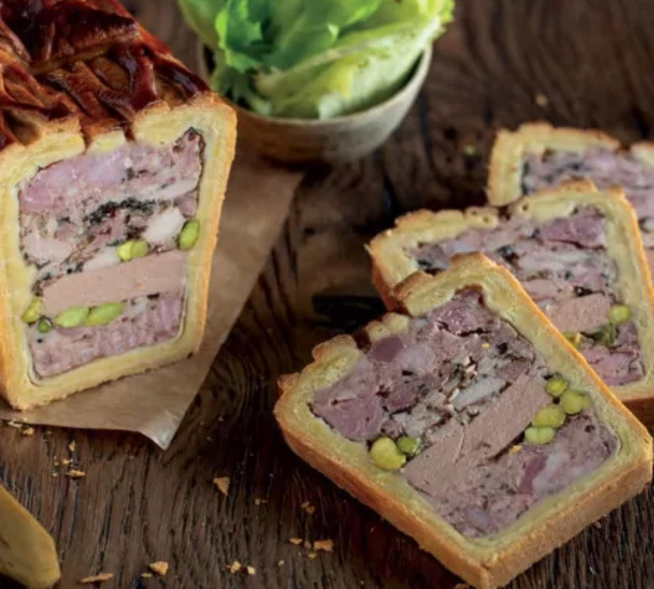 Half Guinea Fowl and Morel Black Mushroom Pâté in Crust ±2.3kg