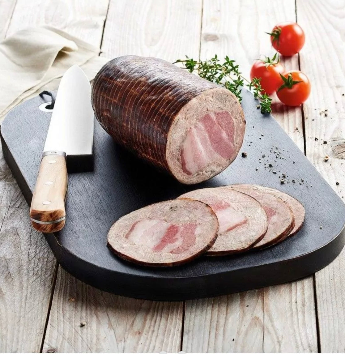 Andouille con tocino ±180g