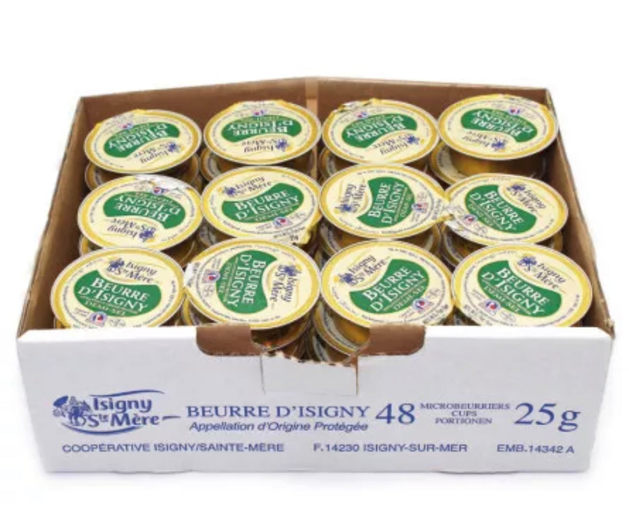 Recambios de mantequilla semisal Isigny DOP 48x25g