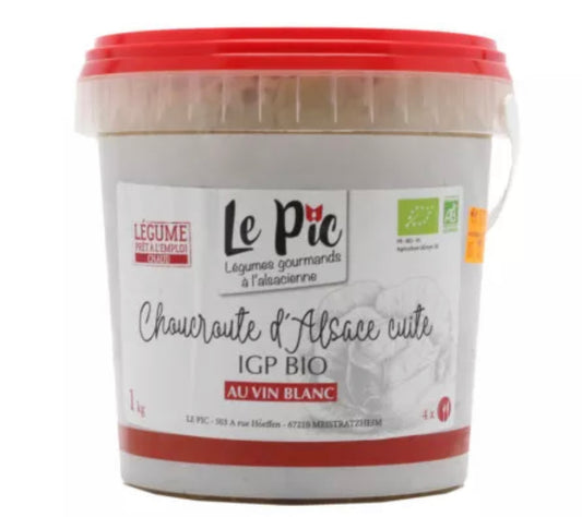 Choucroute d'Alsace IGP BIO cuite au vin blanc - 1kg