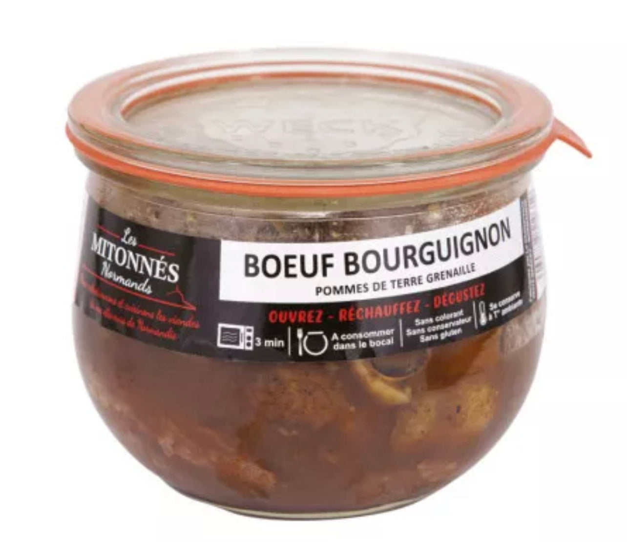 Boeuf bourguignon normand pomme de terre grenaille - 375g