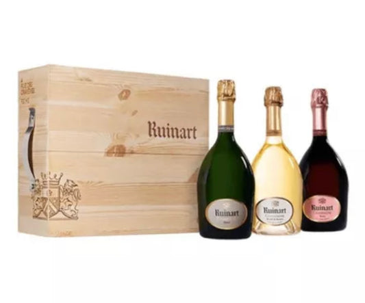 ✨Ruinart "R" Champagne Trilogy Box - brut-blanc de blancs and rosé - 3x 75 cl✨