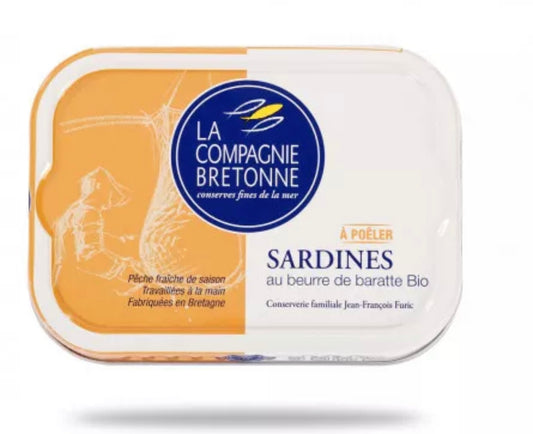 Sardines to fry in organic churned butter - 115g