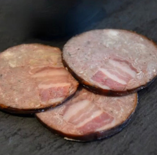 Mini andouille con bacon, ajo y finas hierbas - 140g