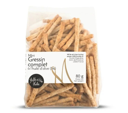 Mini wholemeal breadsticks with olive oil - 80g