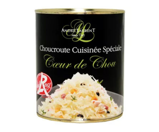 Special cooked sauerkraut Heart of cabbage - Label Rouge - 810g