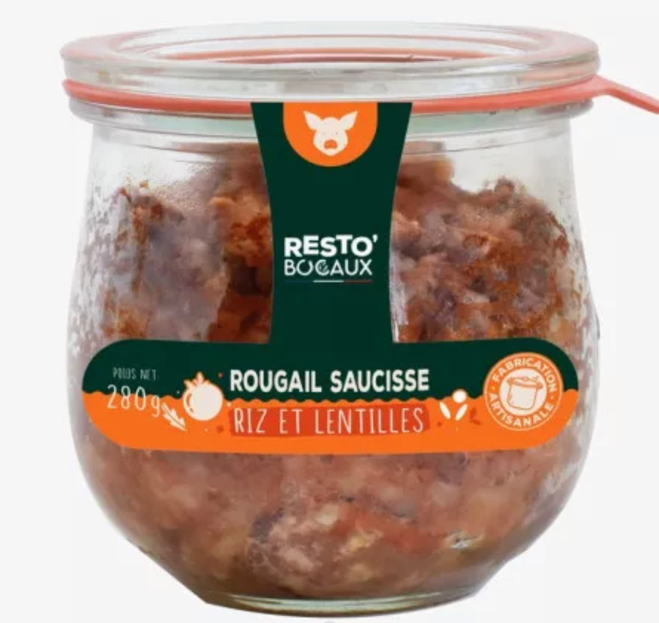 Rougail saucisse riz et lentilles - 280g