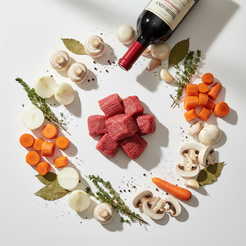 Bourguignon de boeuf français de race ±1kg