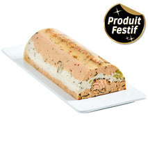 Salmon log, crunchy beans, parsleyed salmon heart 1.2kg