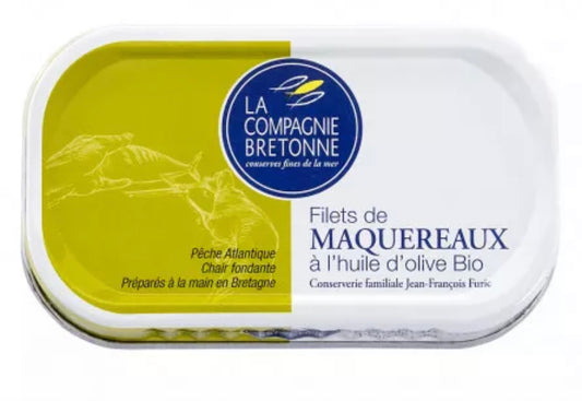 Mackerel fillets in ORGANIC olive oil - 118g