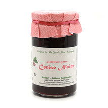 Confiture artisanale de cerises noires bocal 370g