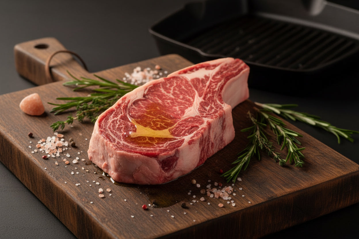 Côte de boeuf française de race Aubrac ±1,2kg