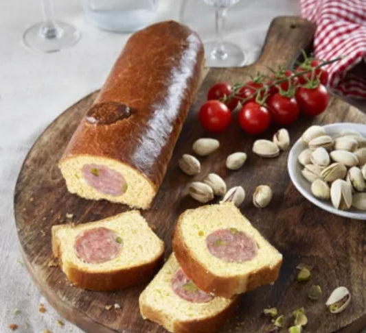 Real brioche pistachio Lyonnais sausage - 330g