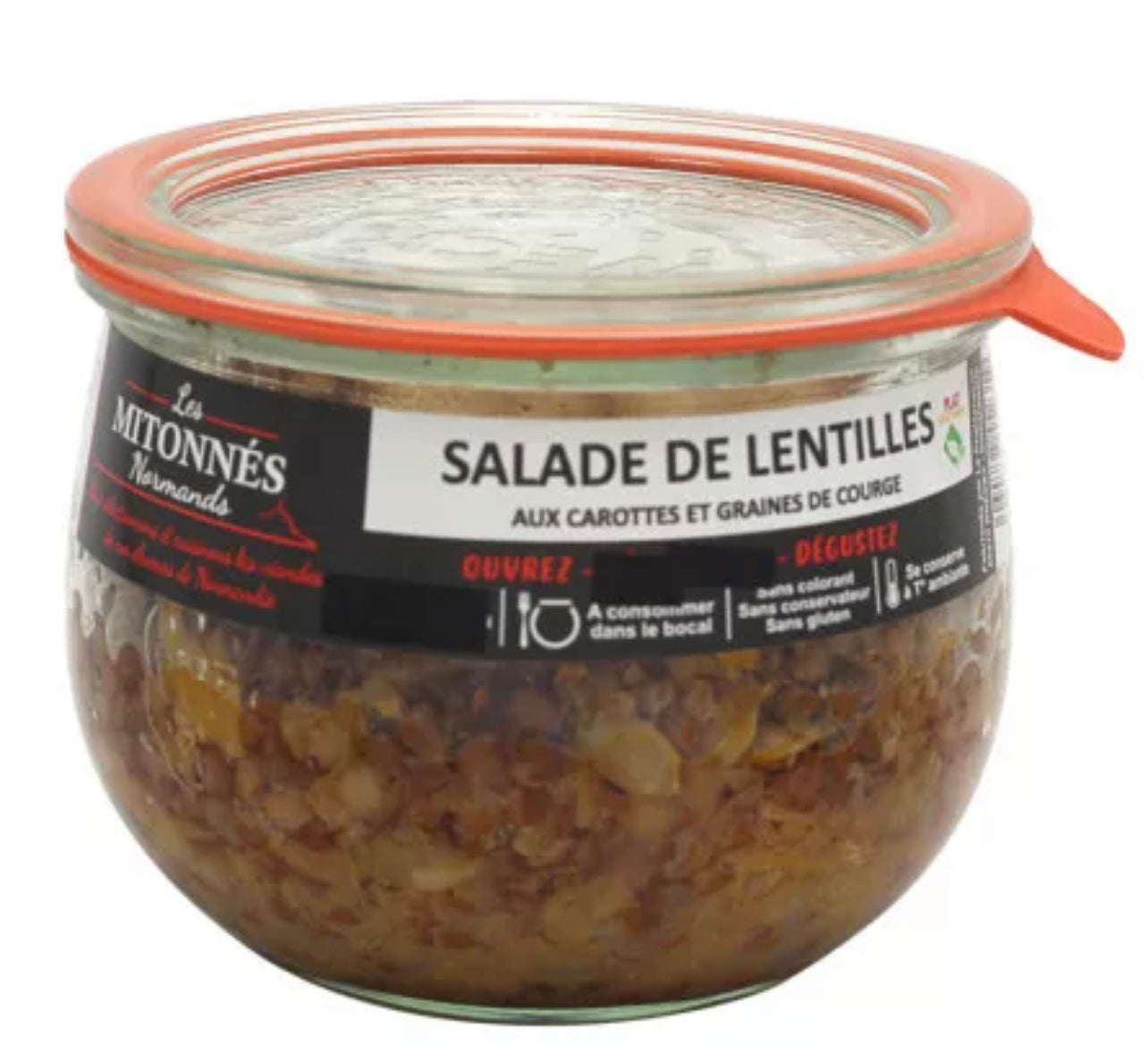 Ensalada de lentejas, zanahoria y pipas de calabaza - 350g